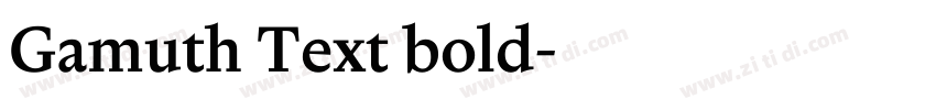 Gamuth Text bold字体转换 Gamuth Text bold字体转换